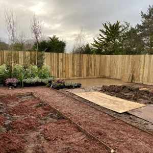 Foxglove Lane Underway 3. Defining areas ready for planting.